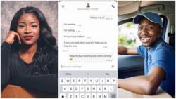 "Buy rice & dodo": Driver delays passenger after she ordered ride, says he's eating, photos of chats go viral