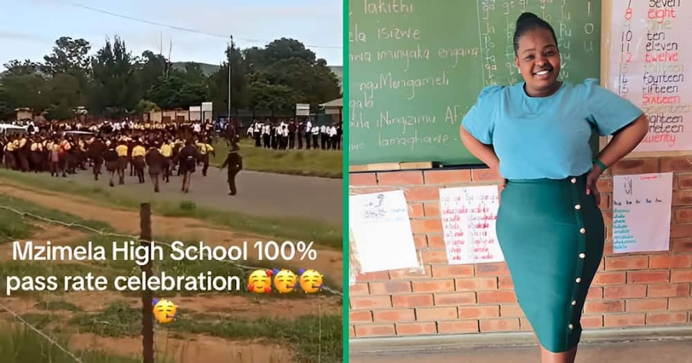 KwaZulu-Natal pupils celebrated achieving 100% pass rate.
