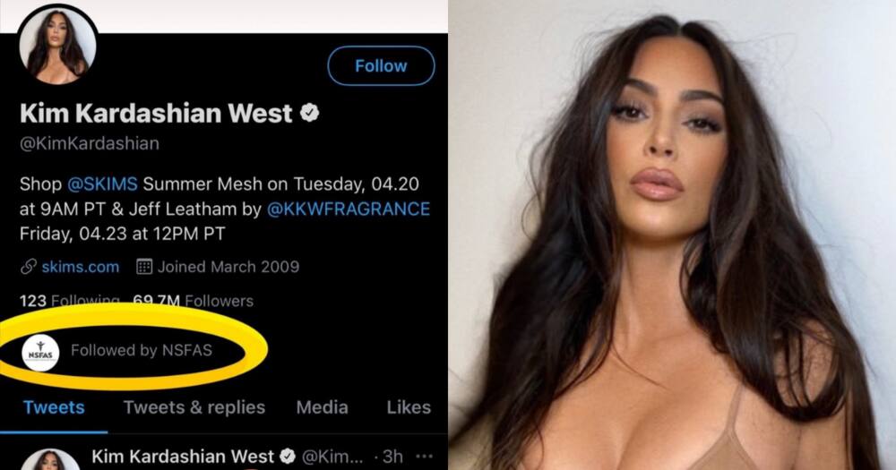 "Trying to Secure Funds": SA Reacts As Nsfas Follows Kim K on Twitter