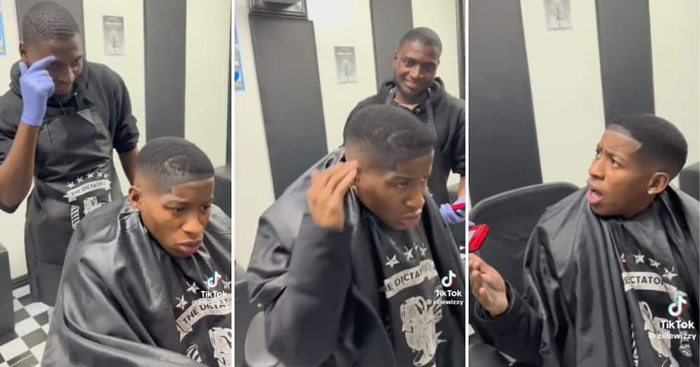 An influencer confronted his barber who botched his haircut