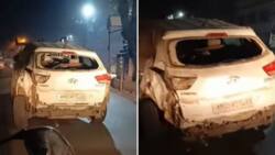 "Car zombie": Video showing a wrecked SUV seemingly 'driving' down a road has baffled many