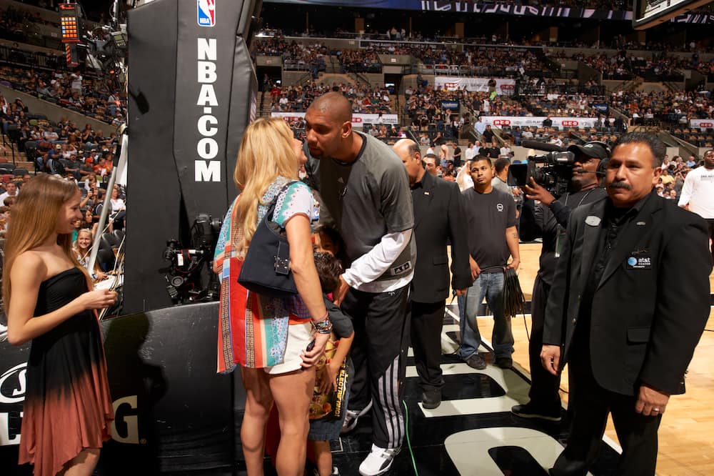 Tim Duncan’s family seems to be his prized possession. Photo: Greg Nelson