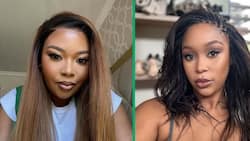 Anele Mdoda defends Minnie Dlamini from cyberbullies, Mzansi chimes in: "They must leave her alone"