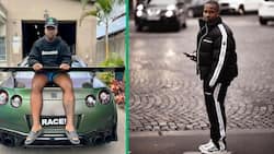 Andile Mpisane hands out snacks to kids and receives mixed reactions from Mzansi: "Doritos dawg?"