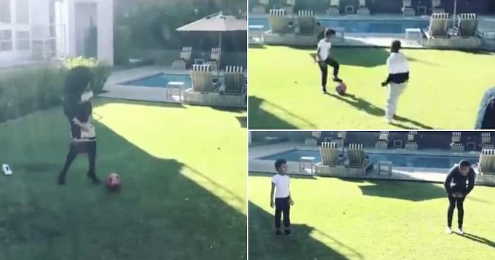 Sisulu and family play soccer, SA can't get over her backyard