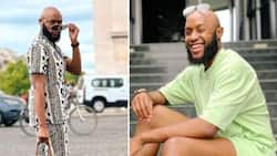 Mohale Motaung shamelessly simps for a hot guy on social media with a kneeling emoji, SA reacts: "Stand up"