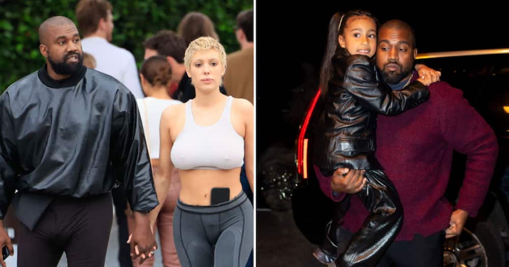 Bianca Censori arrived with Kanye West's daughter North at his birthday party.