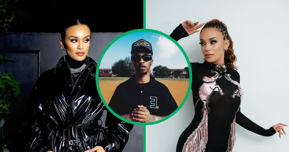 Pearl Thusi and Emtee shared the 'Emtee & Friends' stage to perform 'Pearl Thusi'