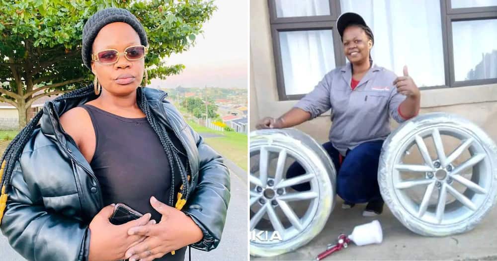 One woman is working hard as a mechanic with her tyre and automobile fitment business
