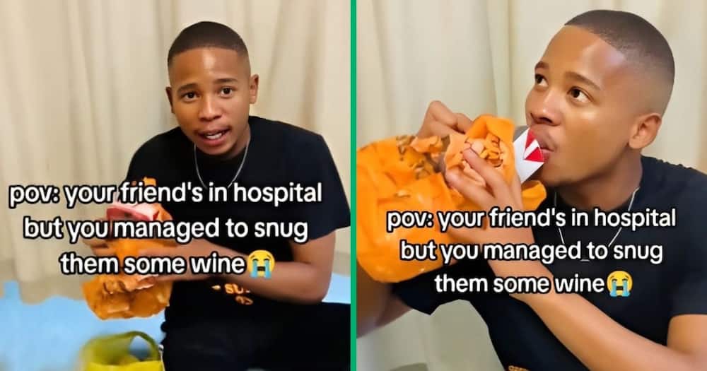 Man in TikTok video brings alcohol to hospital visit