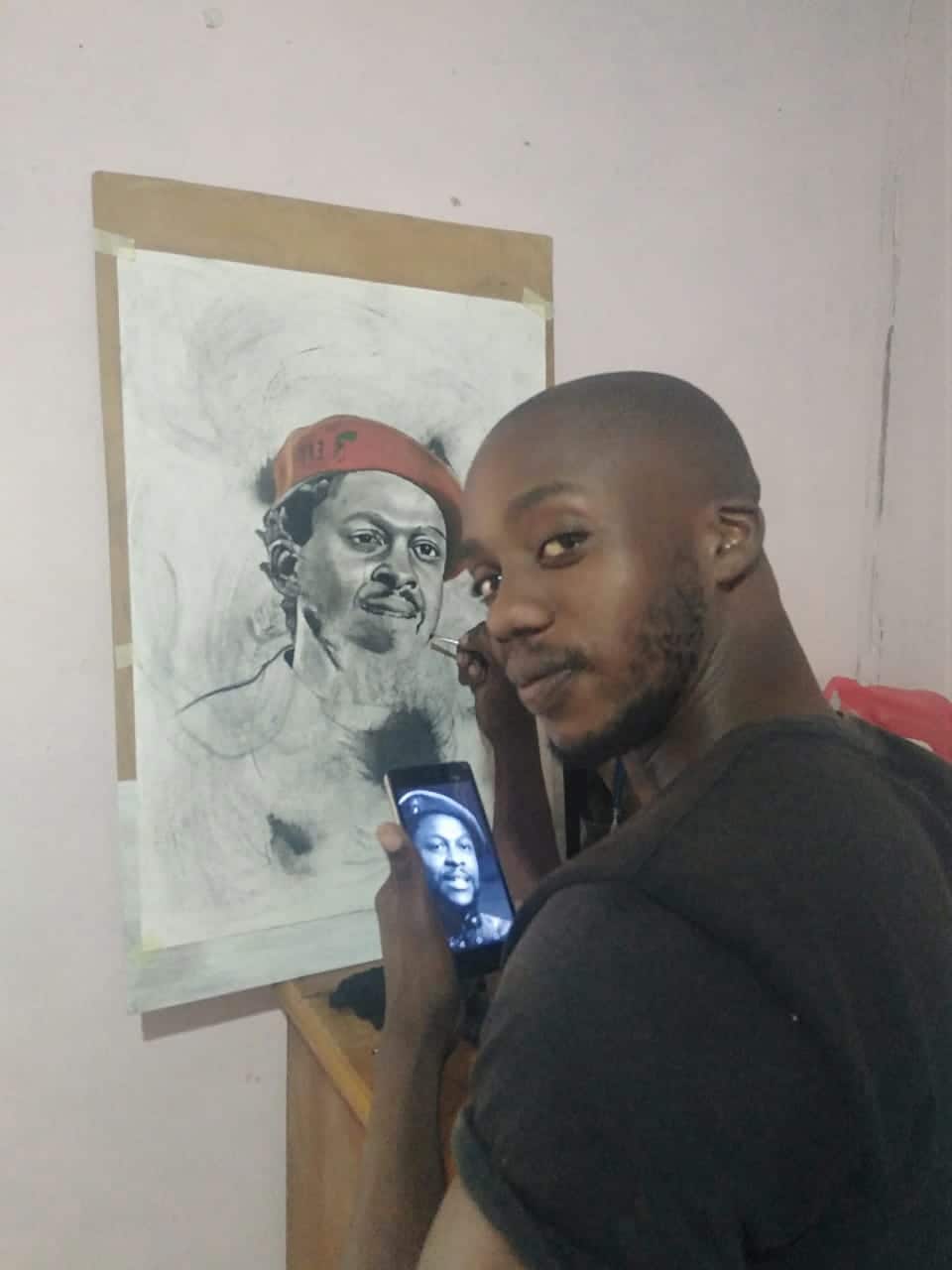 Exclusive: Meet Kagiso Mabusela Who Draws Pretty Art of Politicians