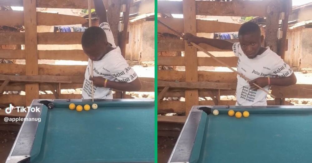 Ugandan man's unbelievable pool shot
