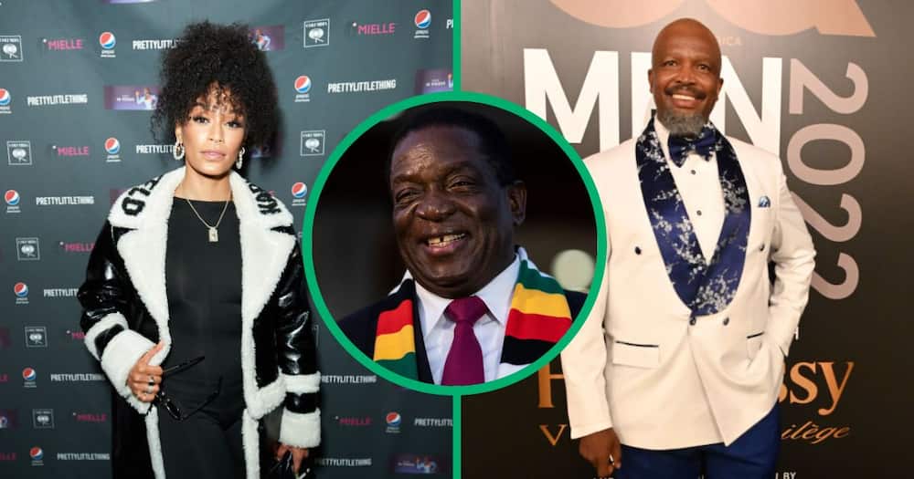 Pearl Thusi and sello Maake Ka Ncube under fire for endorsong Emmerson Mnangagwa