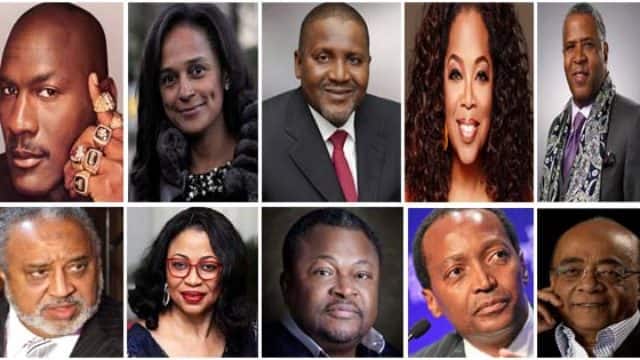 Who are the top 10 black billionaires?