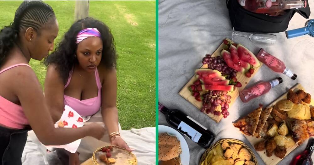 A TikTok user shared how Johannesburg weather ruined her and her two friend's picnic.