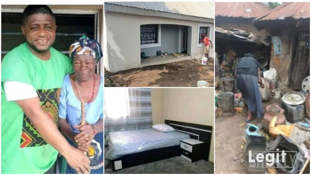 The 90-year-old widow was so happy when she saw her new house.