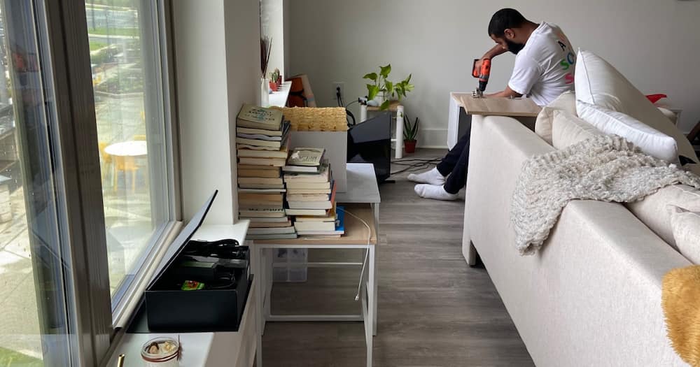Lady Moves in With Bae She Met Online, Shares Snap of Lush Apartment
