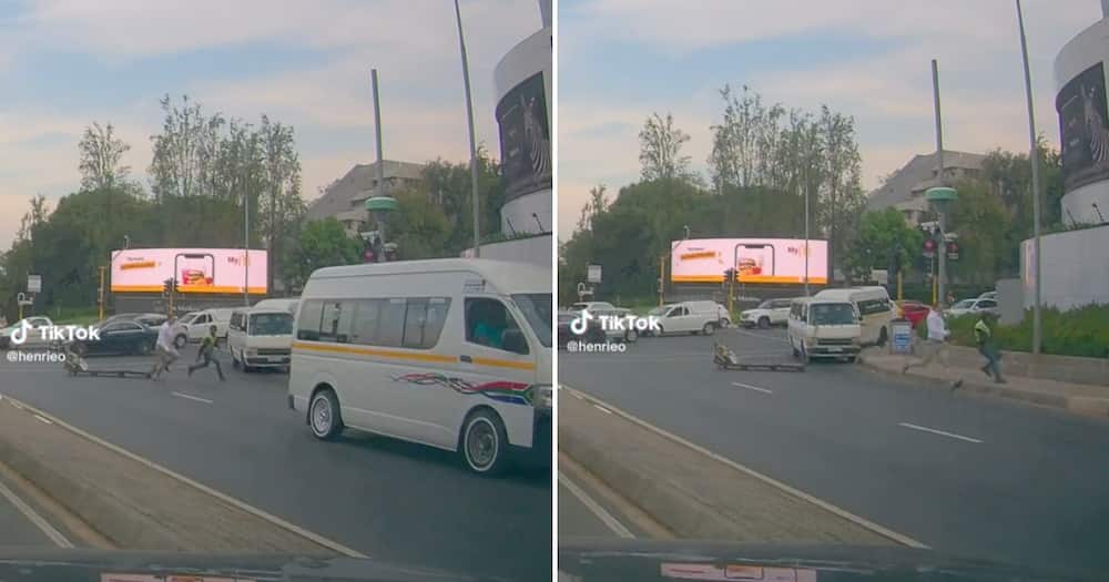 Random chase in Grayston drive in Johannesburg.