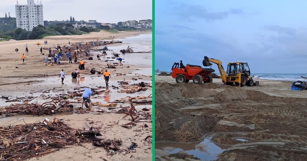 KZN's South Coast residents clean-up Margate following destructive storm.