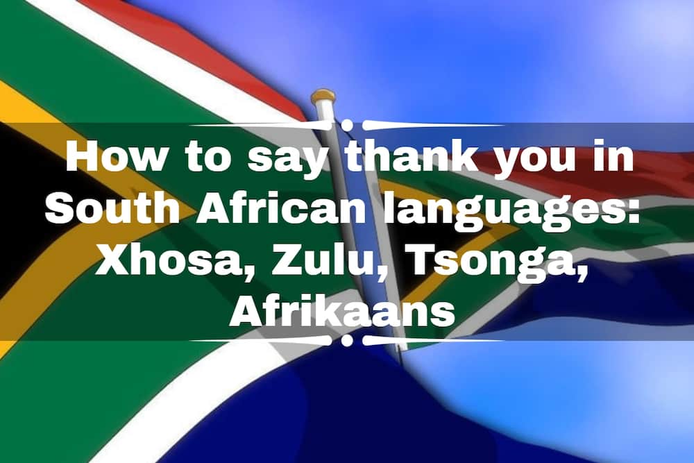 How do you say thank you in South African language?