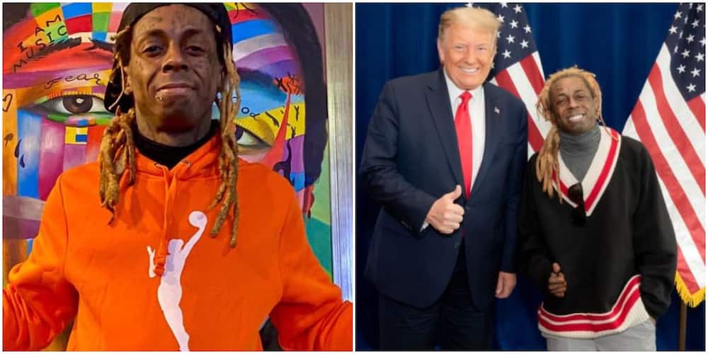 Lil Wayne and ex-president Donald Trump