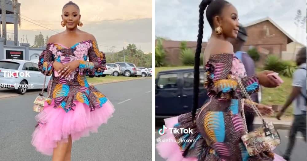 Lethu Thusi trends for traditional outfit