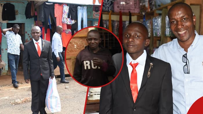 Man rescued from streets gets lovely suit from a well-wisher after joining church choir