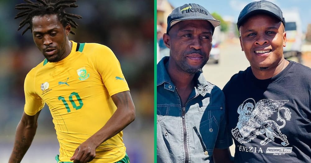 Former Bafana and Mamelodi Sundowns midfielder Lerato Chabangu got support from music producer DJ Karri