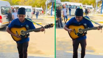 Musician leaves taxi rank in awe with mesmerising guitar performance in video