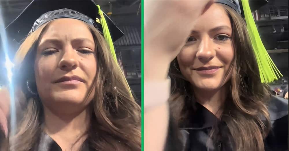 Woman shared emotional clip at grad