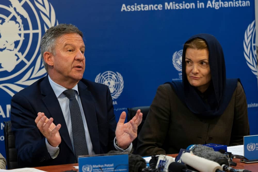 Markus Potzel and Fiona Frazer of the United Nations Assistance Mission in Afghanistan told a press conference in Kabul that the Taliban were responsible for hundreds of rights violations
