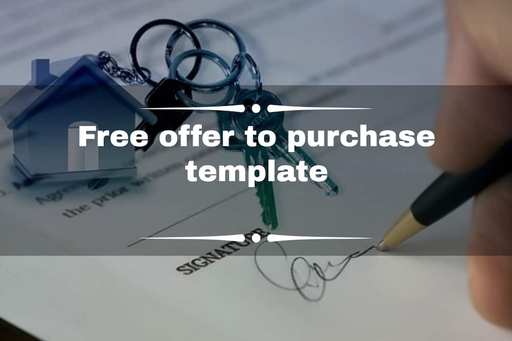Offer to purchase template sample
