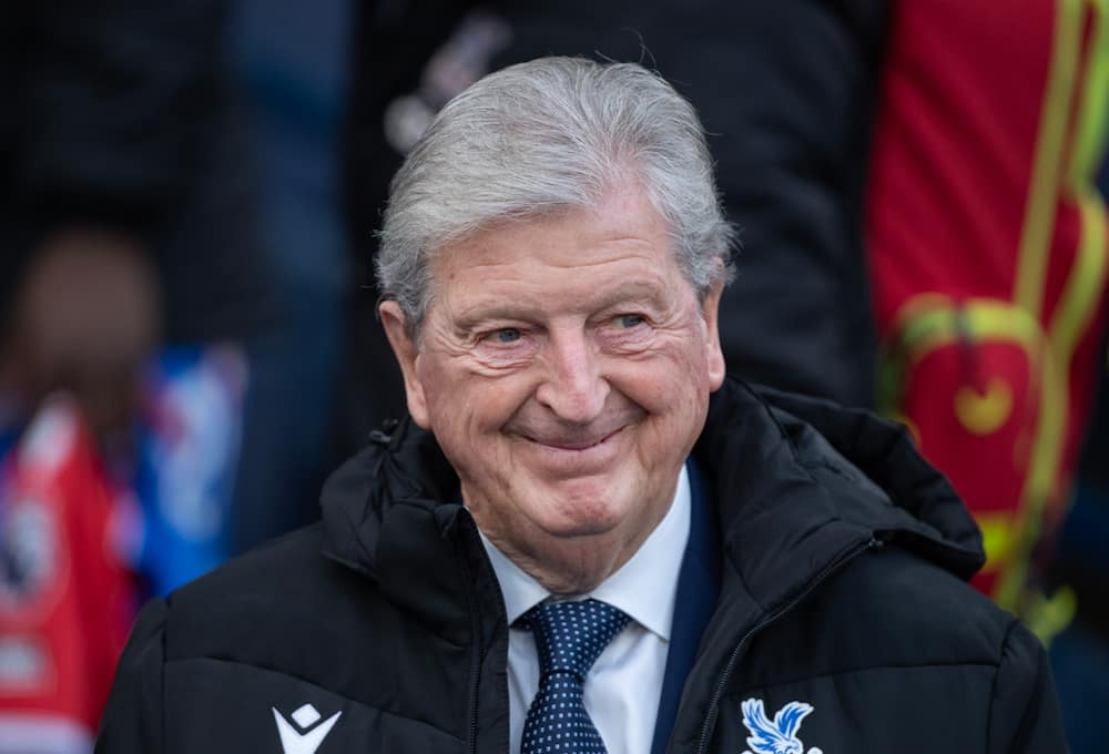 Roy Hodgson reacts prior to the Premier League match between Manchester City and Crystal Palace