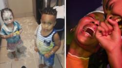 TikTok video of 2 toddlers playing with flour in kitchen, mom's reaction amuses SA: "It was Jaden's idea"