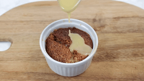 Malva pudding with butterscotch sauce