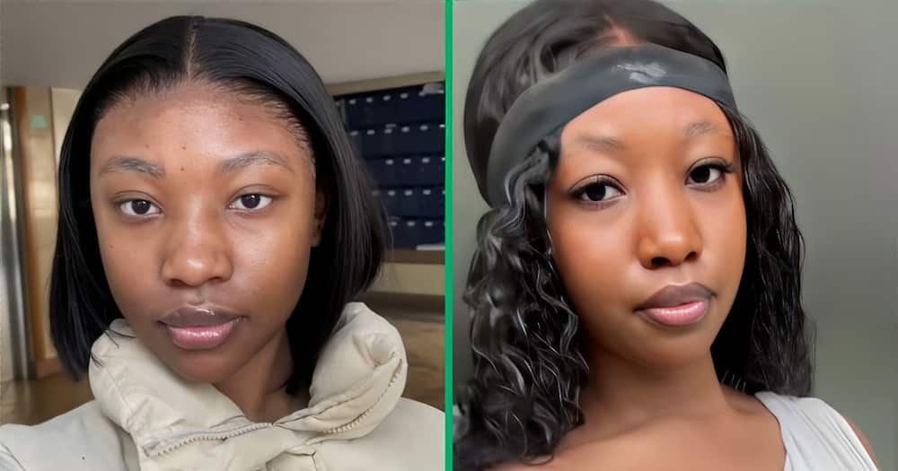 A TikTok video shows a woman unveiling a strong wig glue product.