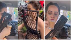 Video of lady in basket top goes viral, leaves social media users amused