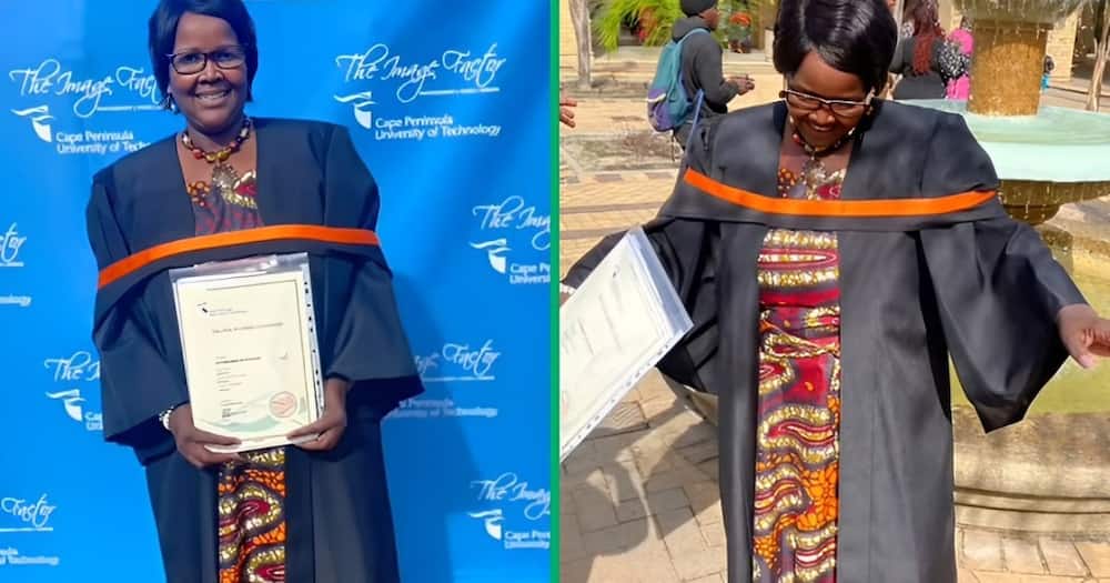 Woman graduated from Varsity at the of 54