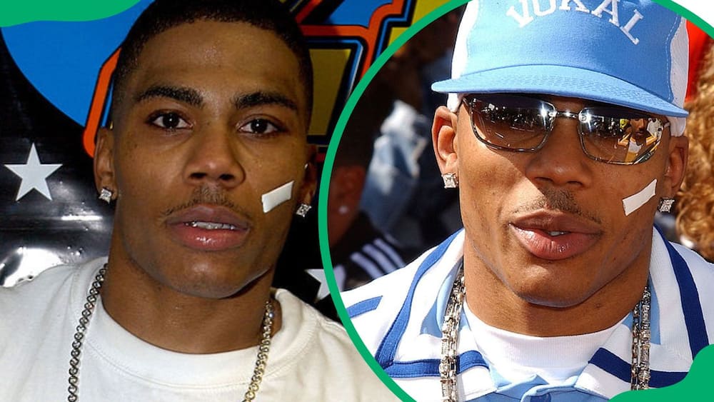 Nelly during the 2002 Z100's Jingle Ball Show (L). The rapper attending The 2nd Annual BET Awards in 2002 (R)