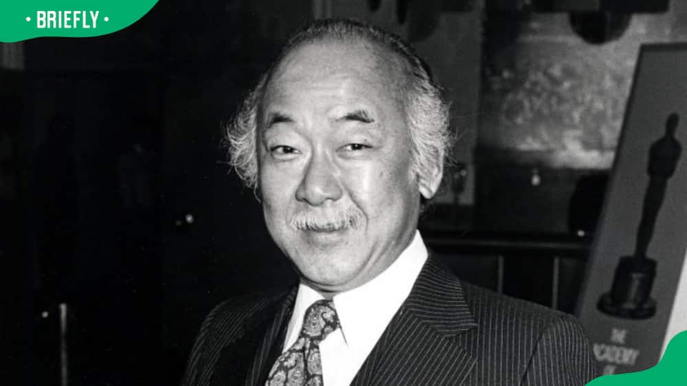 Pat Morita during at Beverly Hilton Hotel in Beverly Hills, California.