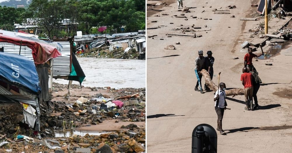 Durban, M19 blocked, protestors, temporary housing, kwazulu-natal, floods