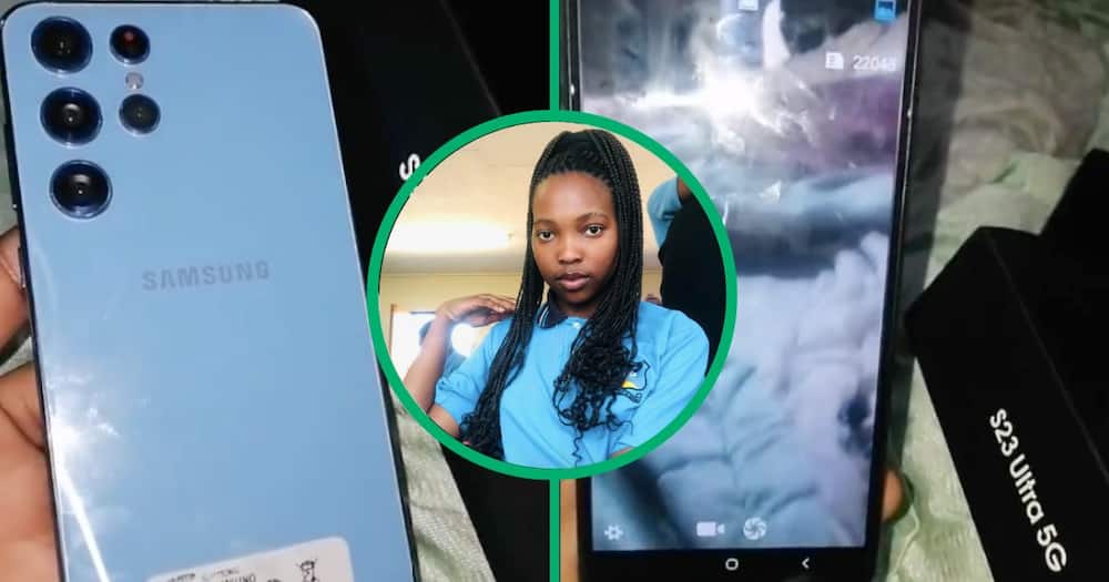A woman bought a fake Samsung S23 Ultra for R2000 and revealed it on TikTok