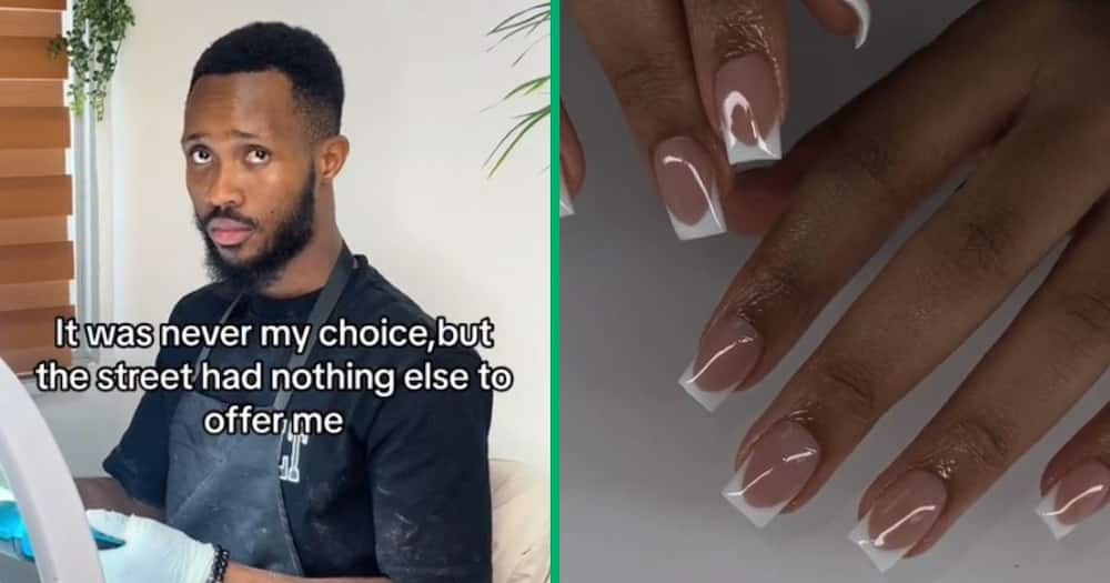 In a TikTok video, a man from Gauteng shared how he became a successful nail technician.