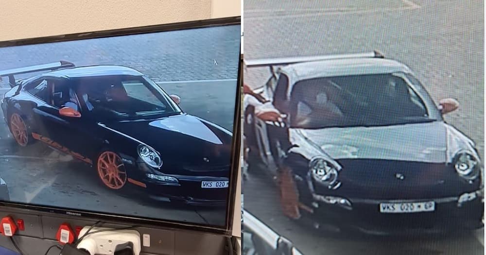 The owner of a black Porsche driver has finally paid R450 of fuel after leaving the service station. Image: Facebook