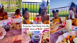 Fun mom throws classy tea party for 9 and 6-year-old princesses, video has people gushing over the gesture