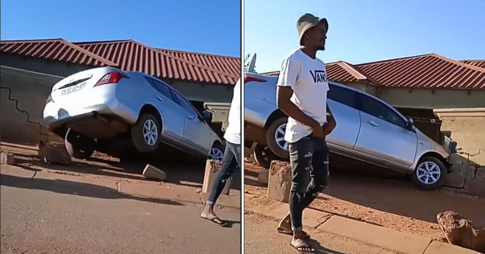 Car crash in mzansi TikTok South Africans laugh.