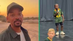 Mzansi schoolboy dressed in Springbok gear sings ‘Feeling Good’, Will Smith sends cute clip viral