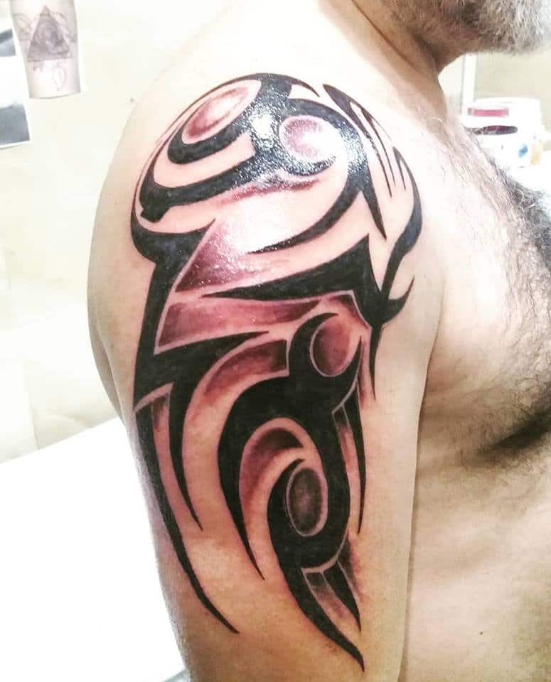 Tribal Back Tattoo For Men