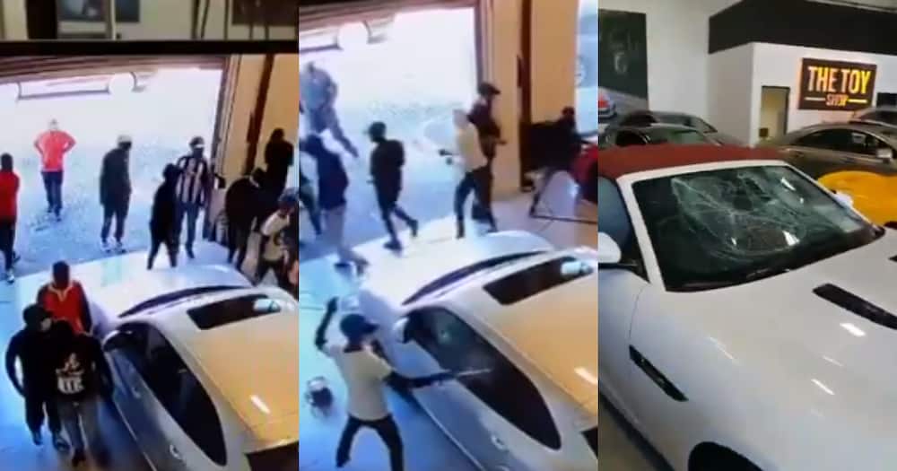 Local Men Go Wild Inside Car Shop, Trash Number of Luxury Cars