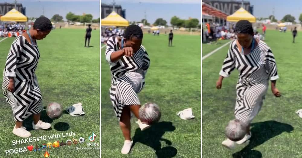 A Soweto diski gogo went viral for her impressive soccer juggling skills